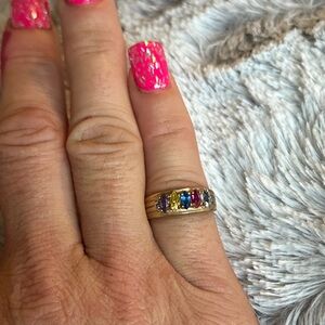 Multicolor Gemstone Ring size 6.5